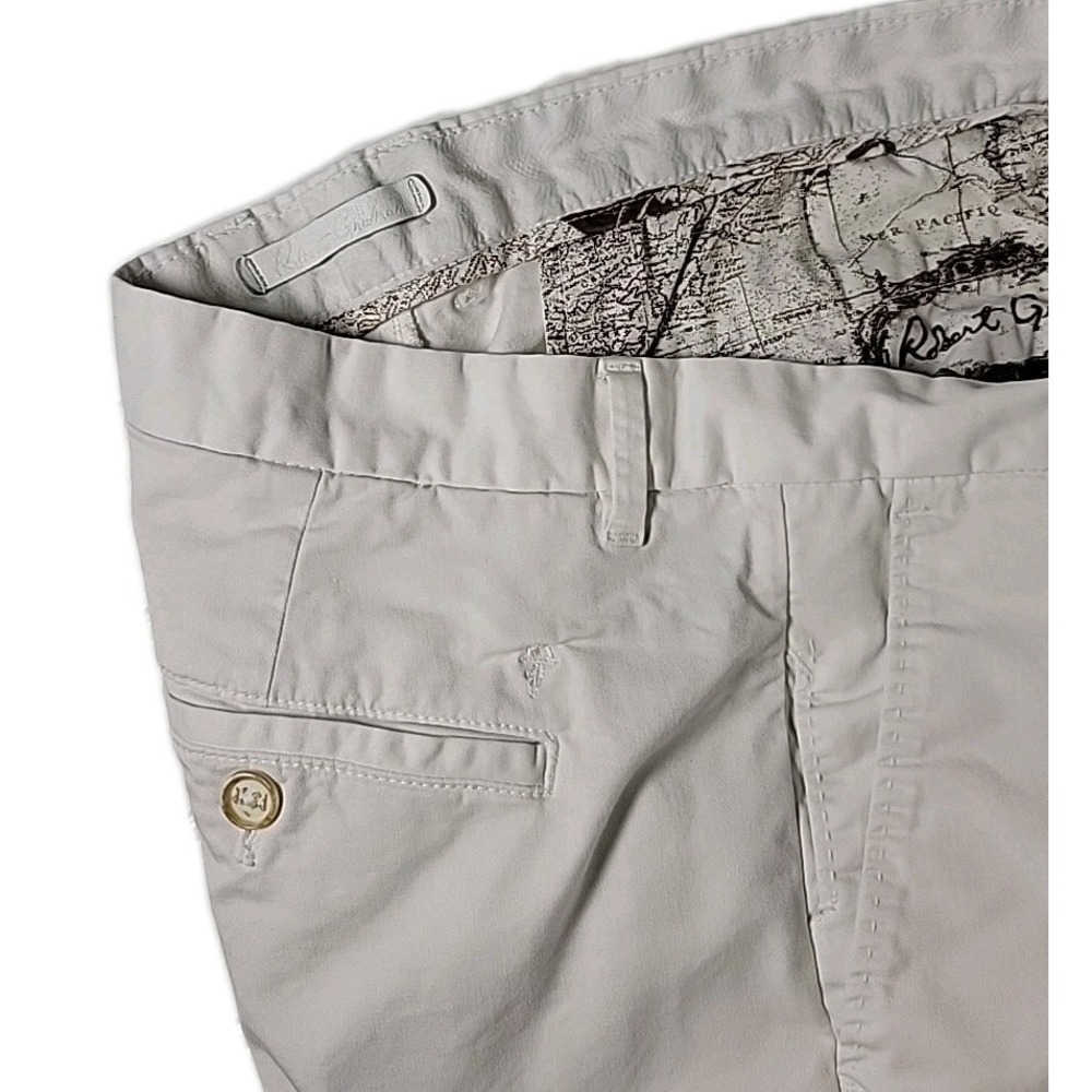ROBERT‎ GRAHAM Shorts Men's 40 White Classic Flat Front Chino Golf Cotton